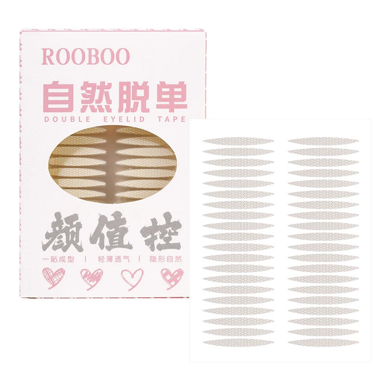 Double Eyelid Tape 10 Sheets | Invisible Lace Fiber Lift Eyelid Lift Tape QXL