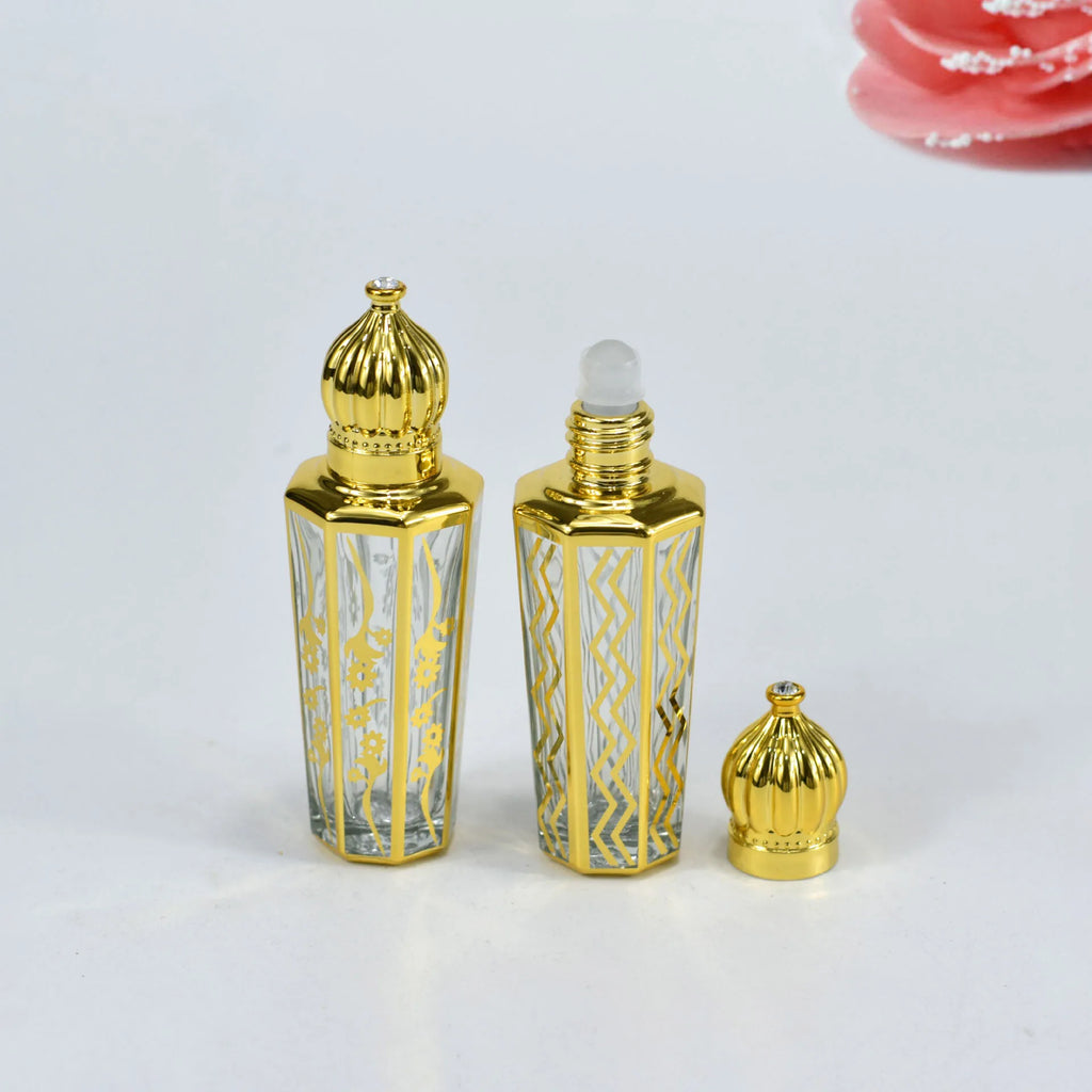 15ml Gold Glass Roll-On Bottle | Refillable Perfume & Oil Roll-On Perfume Bottle QXL