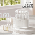 4-in-1 Leak-Proof Refillable Travel Toiletry Bottles Set Travel Bottle Set QXL White 4 in 1