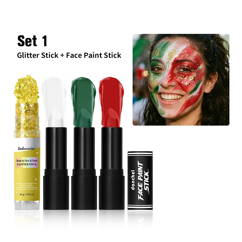 Eye Black Face Paint Stick | Waterproof Sports Body Paint Face & Body Paint QXL set1