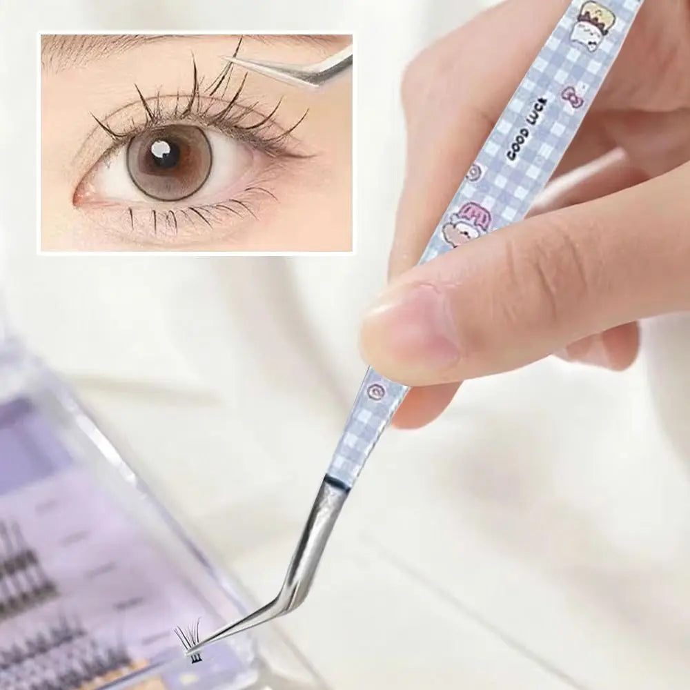 Cartoon Bean Stainless Steel Lash Extension Tweezers Lash Extension Tweezer QXL