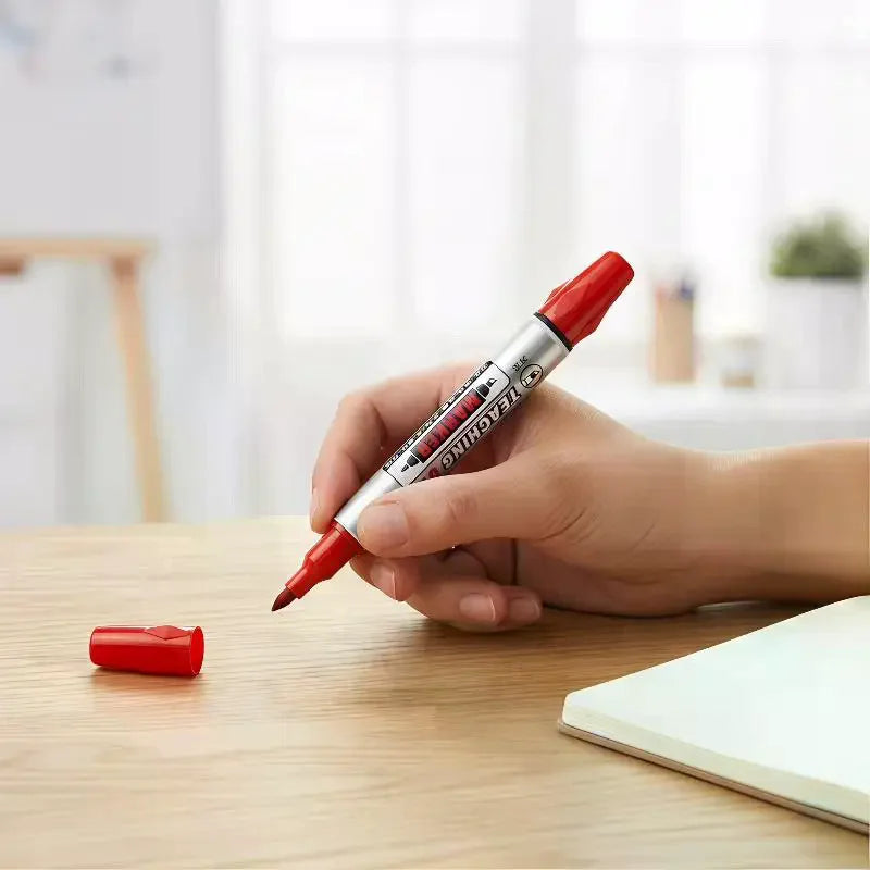 Dual Tip Permanent Marker | Oil-Based Waterproof Multi-Surface Permanent Marker QXL