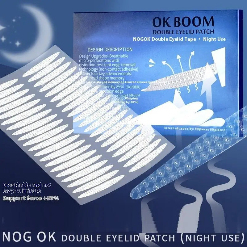 40/80pc Sleep Double Eyelid Stickers | Invisible Waterproof Eyelid Tape Stickers QXL