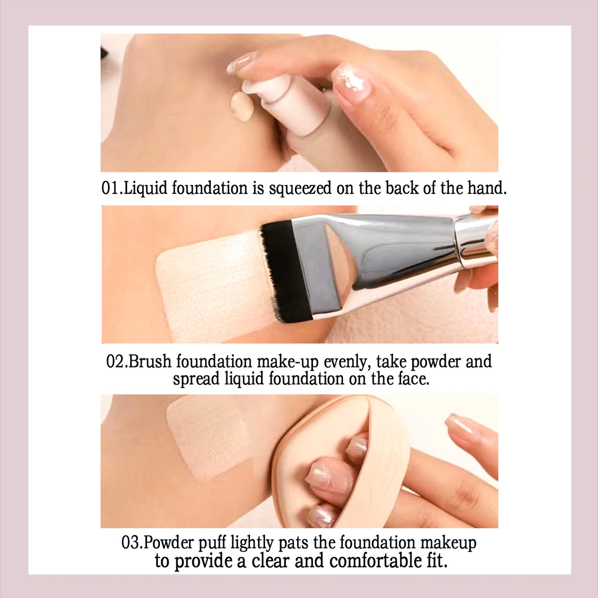 Ultra Thin Flat Foundation Brush | Lightweight Contour Blending Foundation Makeup Brush QXL