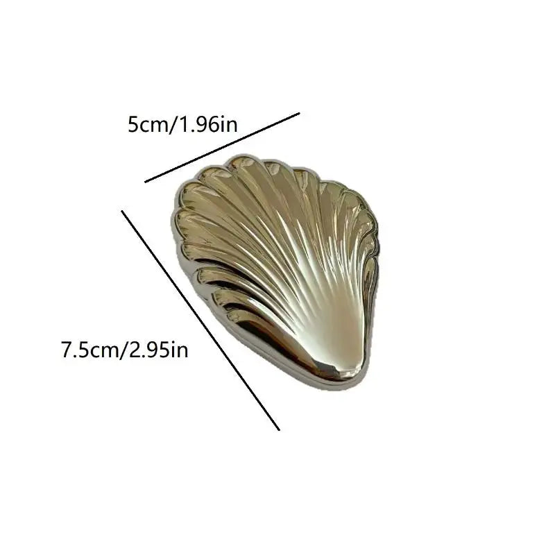 JCSYFAC Seashell Compact Mirror – Double-Sided Foldable Metal Compact Makeup Mirror QXL onesize