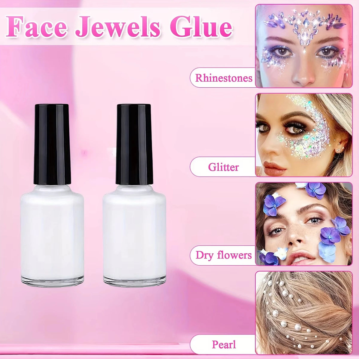 Waterproof Glitter Tattoo Glue | Body Art Adhesive for Parties Glitter Tattoo Adhesive QXL