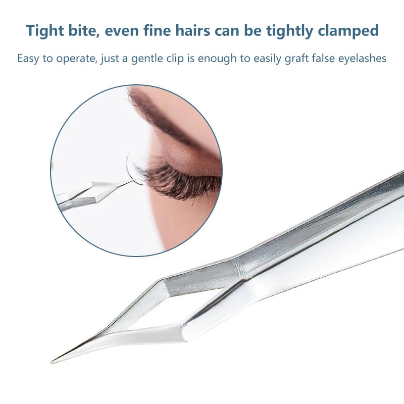 Lash Extension Tweezers | Curved & Straight Stainless Steel Lash Extension Tweezers QXL