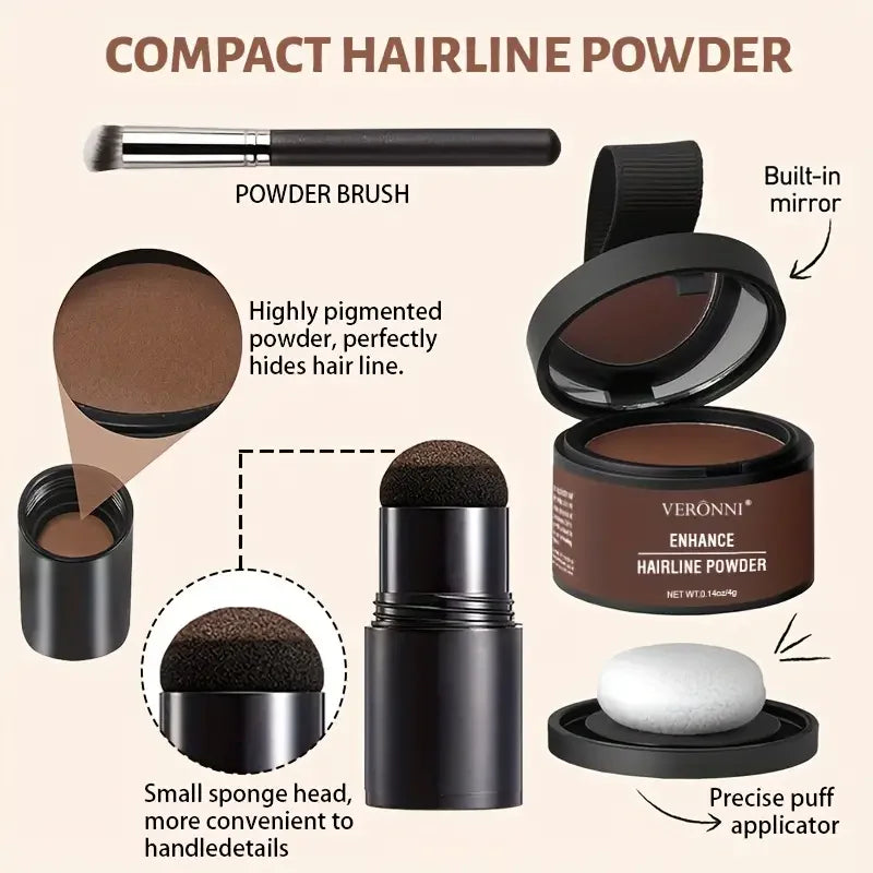 VERONNI Hairline Root Concealer Shadow Powder | Waterproof Root Concealer Powder QXL