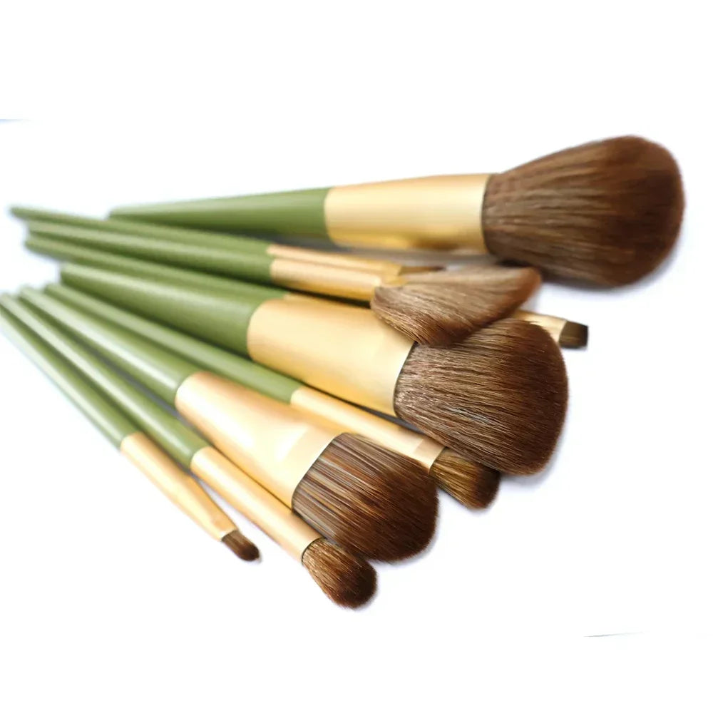10-Pc Soft Fluffy Makeup Brush Set | Foundation Blush Kabuki Makeup Brush Set QXL