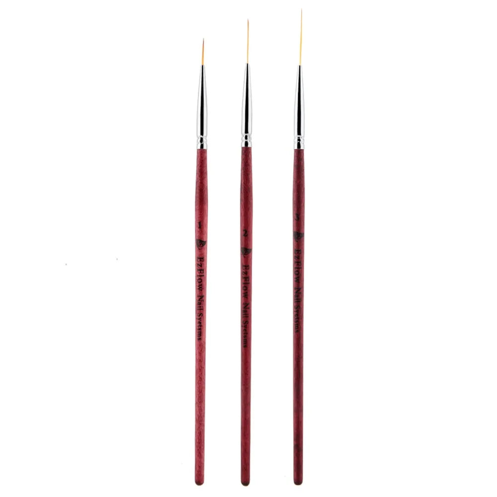 3-Pc Nail Art Liner Brush Set | Fine Detail Drawing Pens Nail Art Liner Brush QXL