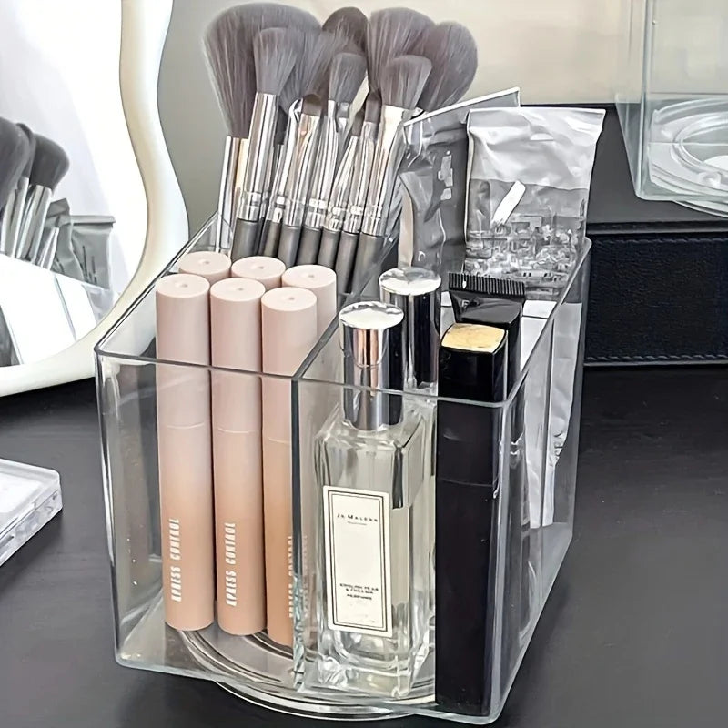 360° Rotating Acrylic Makeup Brush & Cosmetic Organizer Makeup Brush Organizer QXL