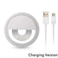 USB Rechargeable LED Selfie Ring Light with Phone Clip LED Selfie Ring Light QXL White