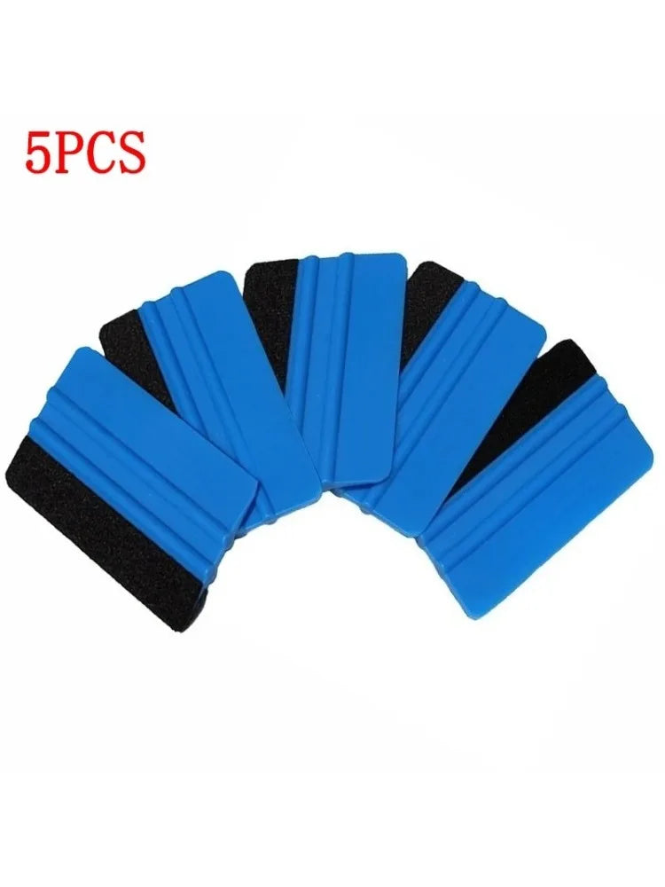5-Pack Felt Edge Vinyl Wrap Squeegee | Car Film Tool Set Car Wrap Squeegee QXL 5PC