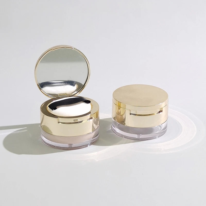 6g Empty Loose Powder Container with Sifter & Mirror | Travel Cosmetic Powder Jar QXL