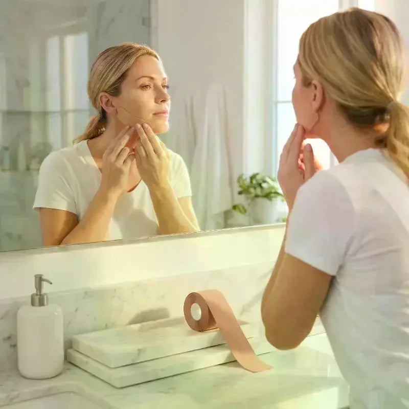 Face & Neck Lifting Tape | High-Elasticity Skin Firming Roll Face Lifting Tape QXL