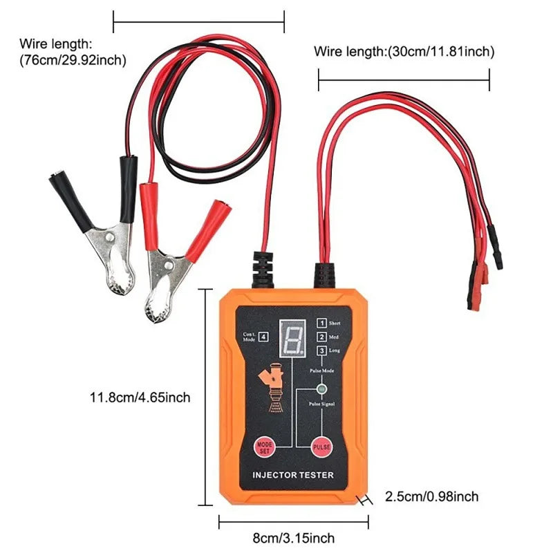8-Mode Dual Fuel Injector Tester & DIY Cleaner Kit – LCD Fuel Injector Tester QXL