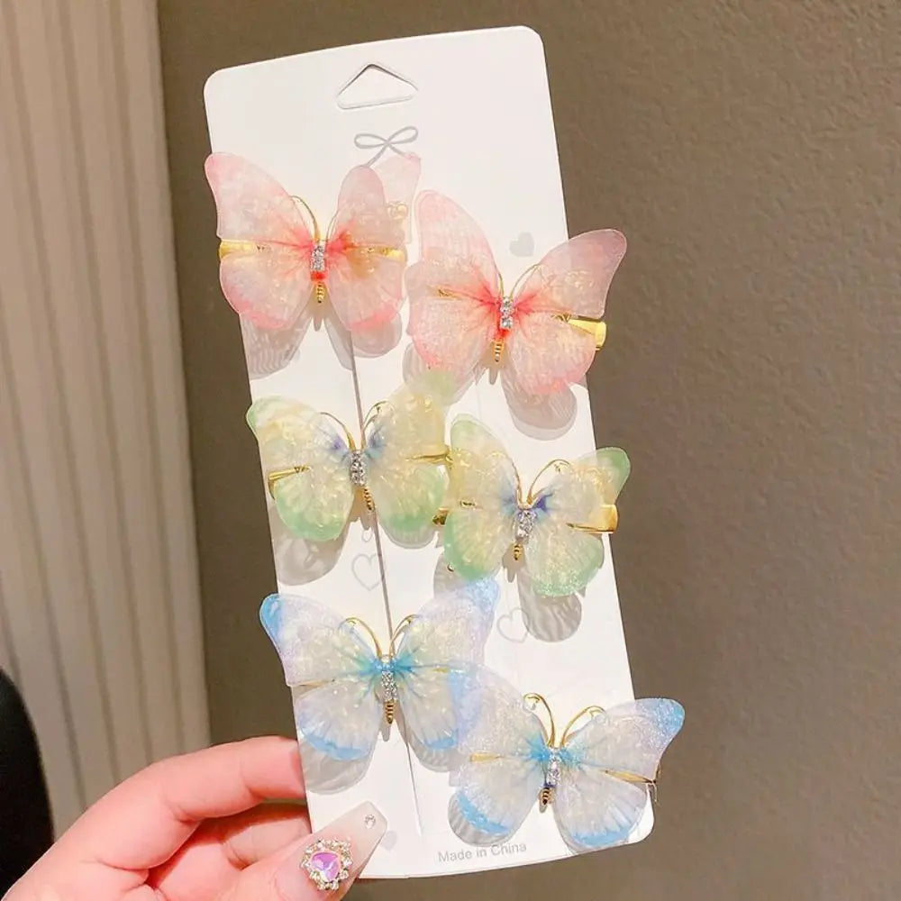 6-Pack Colorful Butterfly Hair Clips & Barrettes for Women Butterfly Hair Clips QXL 8