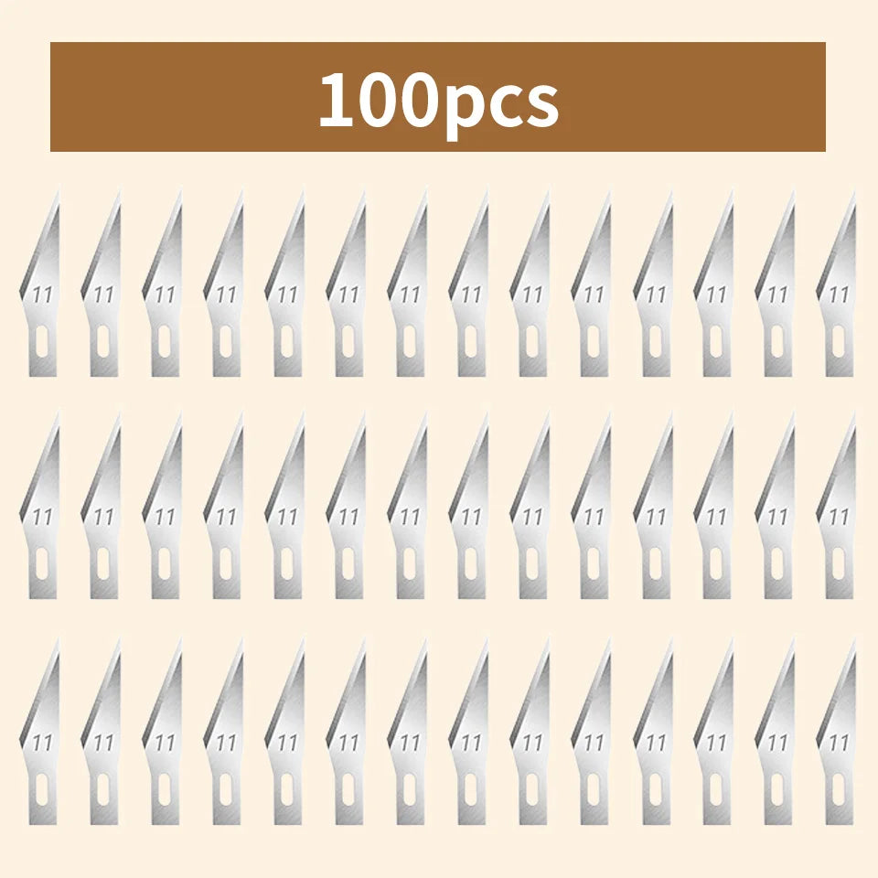 Metal Carving Knife Set | Wood, Leather & Craft Cutting Blades Craft Carving Knife Set QXL M264 100pcs