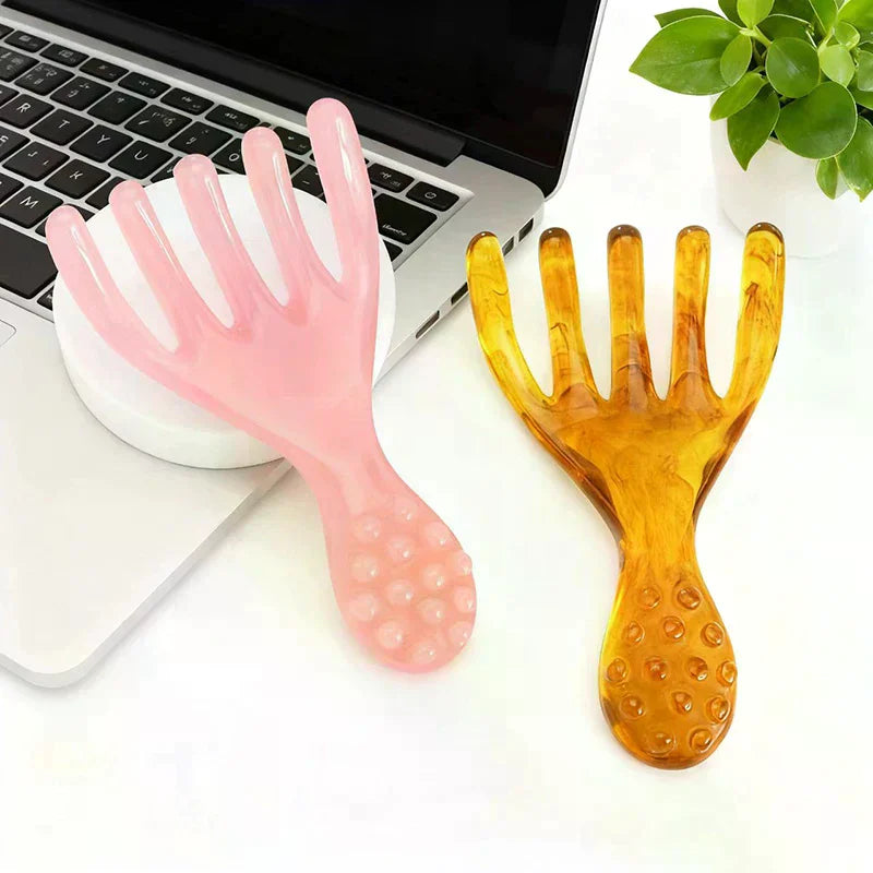 Double-Ended Scalp Massager Comb | Portable Head Scratcher Scalp Massager Comb QXL