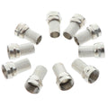 10-Pack Screw-On F Connectors for RG6 Coax Cable | Twist-On Coax Cable Connector QXL Default Title
