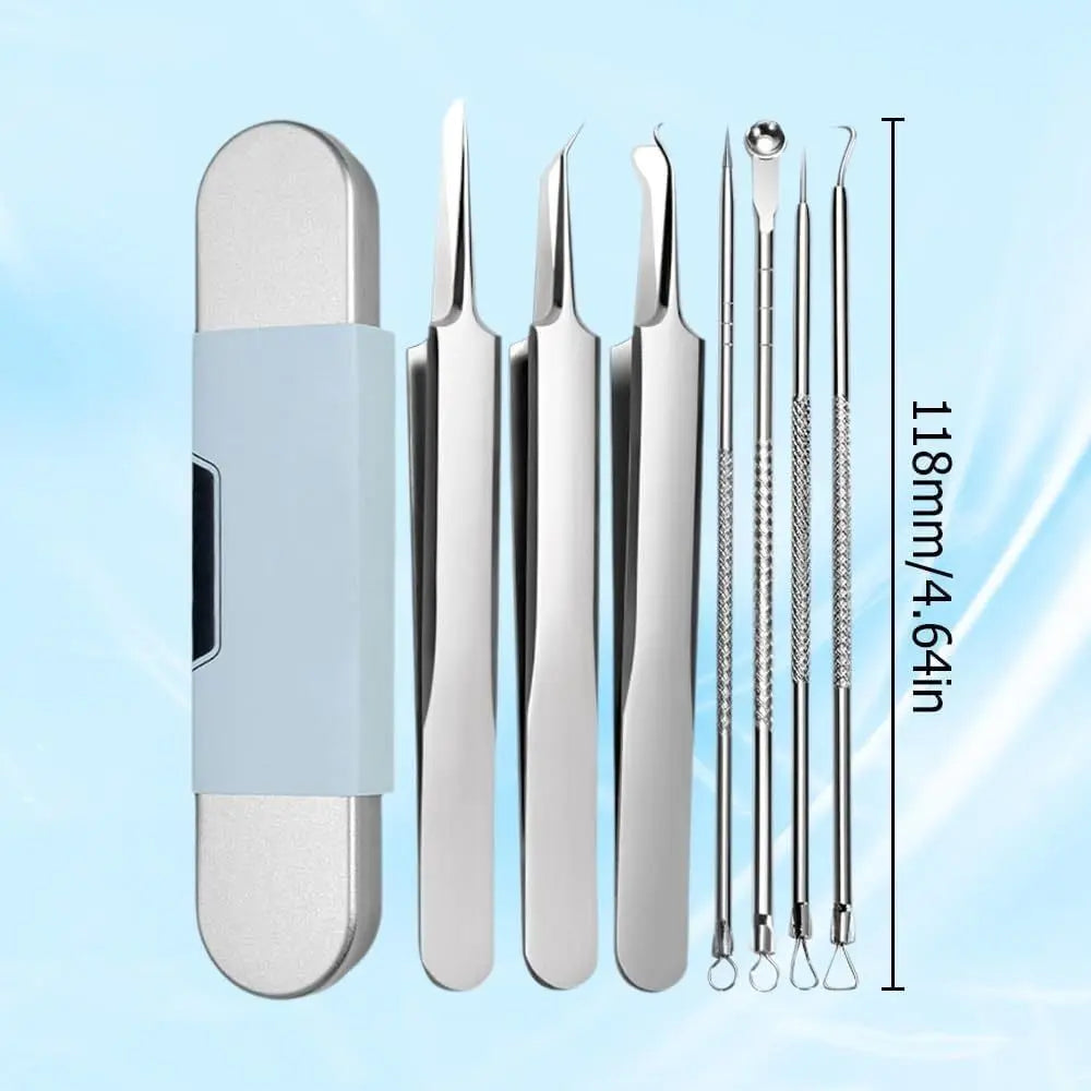 Stainless Steel Blackhead Extractor Tool Kit | Anti-Slip Blackhead Extractor Kit QXL