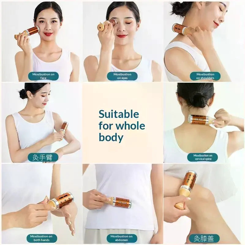 Jade Moxibustion Stick | 360° Gua Sha & Acupoint Massage Tool Facial Massage Tool QXL