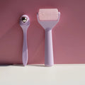 Face & Eye Roller Massager Set | Portable Facial Beauty Tool Facial Roller Set QXL Purple box