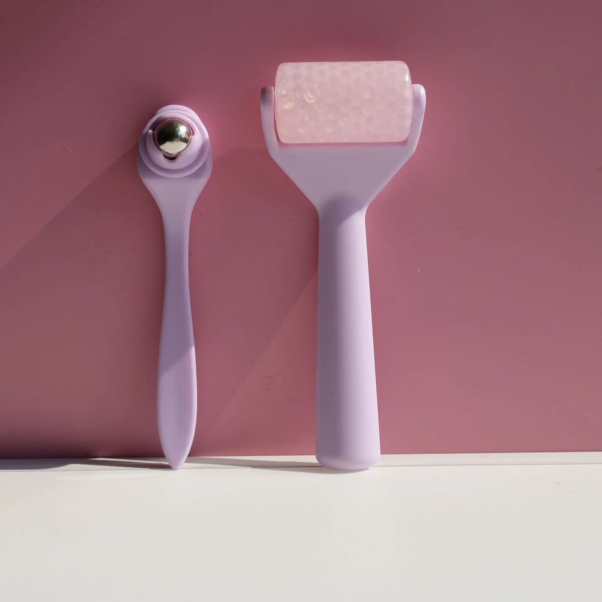 Face & Eye Roller Massager Set | Portable Facial Beauty Tool Facial Roller Set QXL Purple box