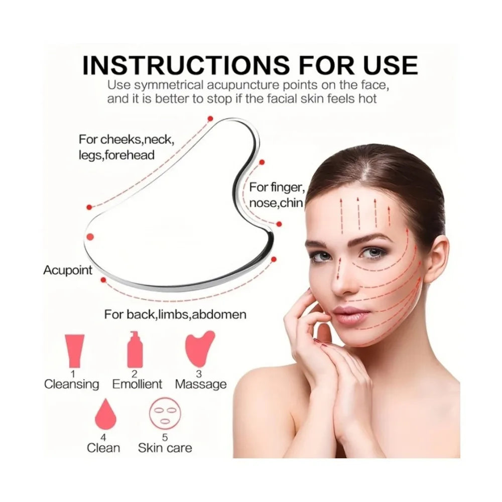 Ice Face Roller & Gua Sha Board Set | Facial Massager Facial Massage Tool QXL
