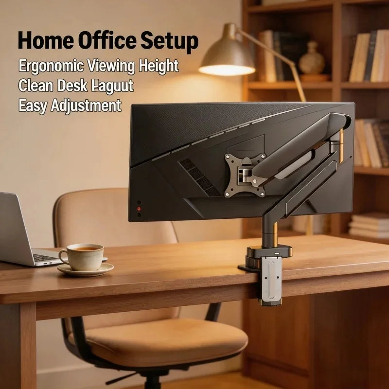 Adjustable Single Monitor Desk Mount | 14–32" VESA Arm Stand Monitor Desk Mount QXL