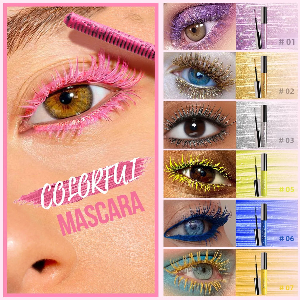 MLSMILE Glitter Pearlescent Mascara – Waterproof & Volumizing Glitter Mascara QXL