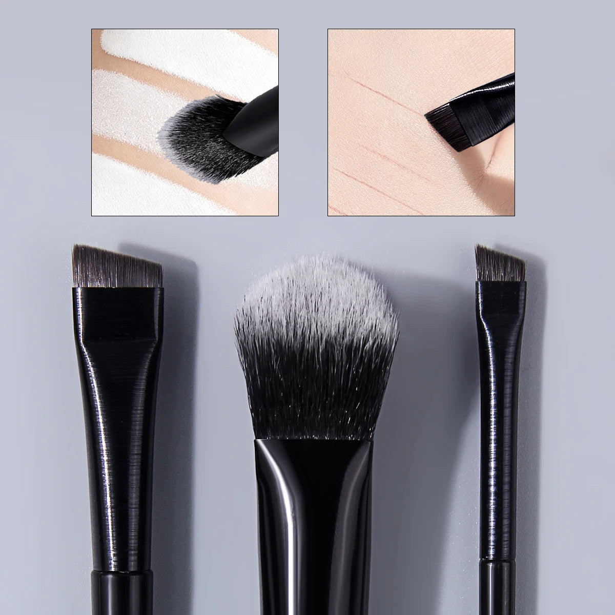 KOSSHOW 3-Pc Precision Makeup Brush Set – Concealer & Eyeliner Makeup Brush Set QXL