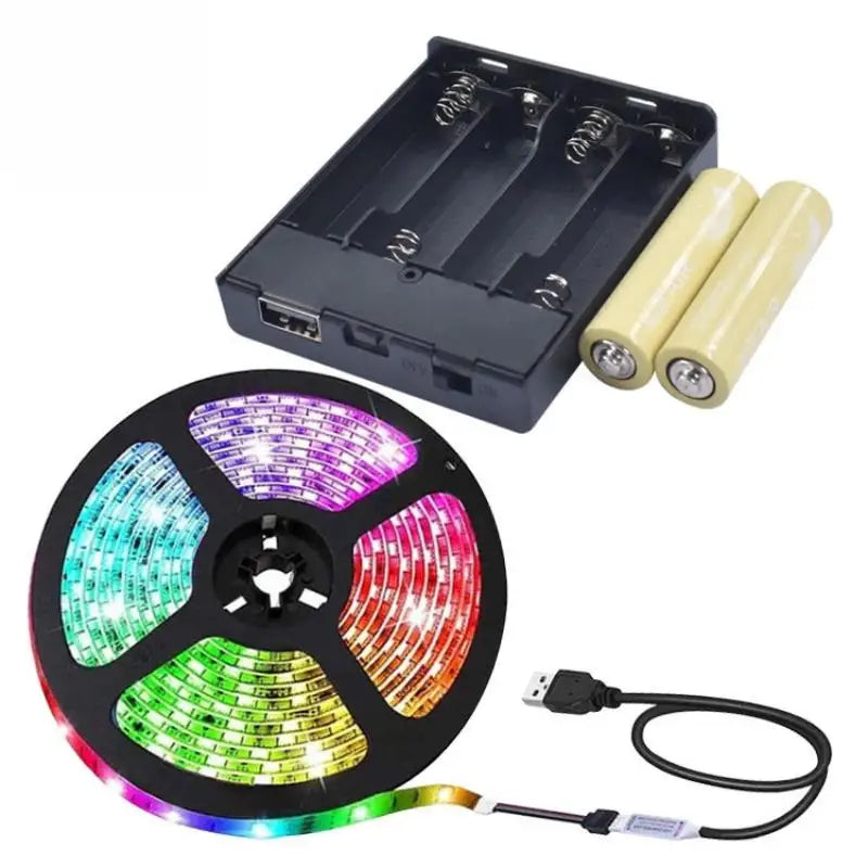 4AA Battery Holder Box with USB Output for LED Strip Lights Battery Holder Case QXL
