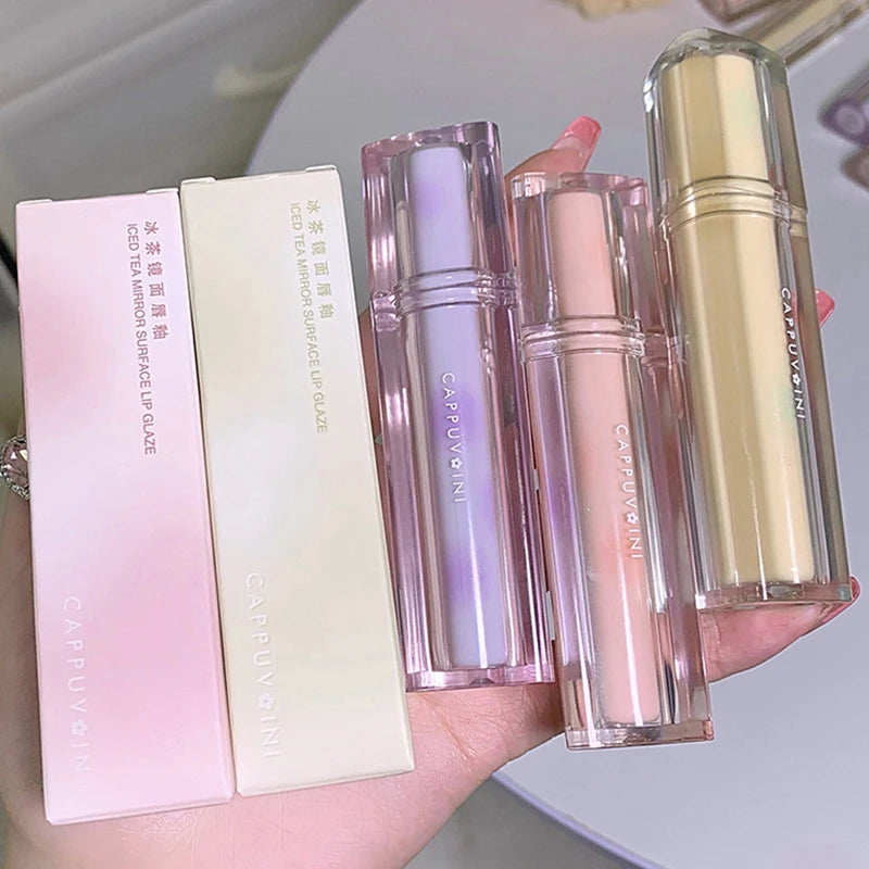 Cappuvini Mirror Lip Glaze | Glazed Glass Lip Gloss Lipstick Mirror Lip Gloss QXL