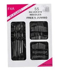 55-Piece Big Eye Hand Sewing Needles Set | Stainless Steel Hand Sewing Needles QXL M391 55pcs