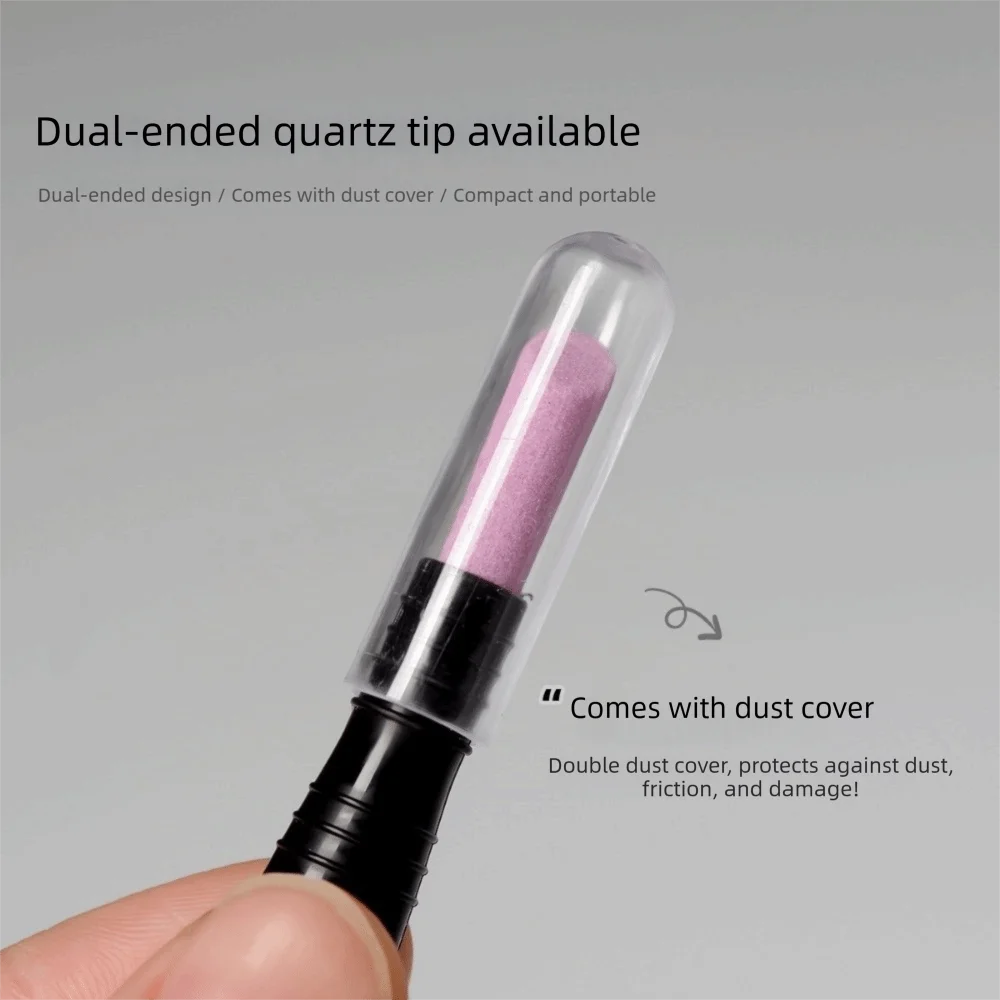 Dual-Ended Quartz Scrub Stick | Nail Pusher & Cuticle Pen Cuticle Trimmer Pen QXL