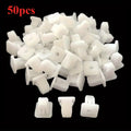 White PP Plastic Rivets | Automotive Quick-Clamp Fasteners Automotive Plastic Rivets QXL 50pcs