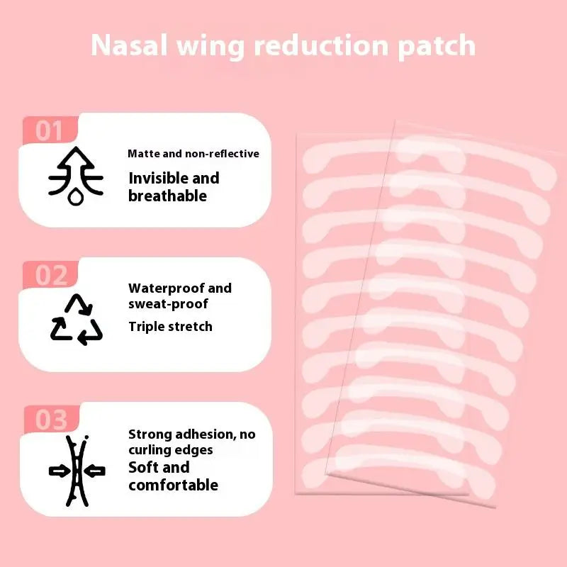 100-Pack Invisible Nose Wing Slimming Stickers | Makeup Tool Nose Shaping Stickers QXL