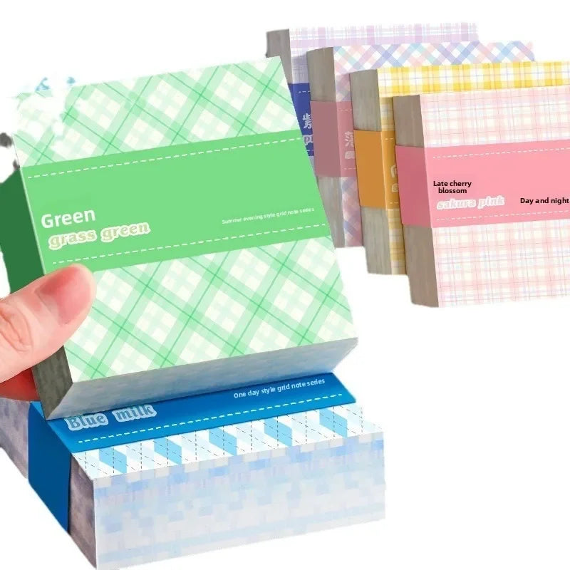 Colorful Gridded Memo Pads – Adhesive-Free Note Sheets Gridded Memo Pad QXL