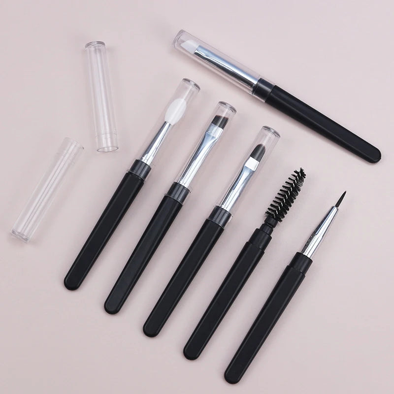 Portable Travel Makeup Brush with Lid – Eyeshadow & Eyebrow Travel Makeup Brush QXL