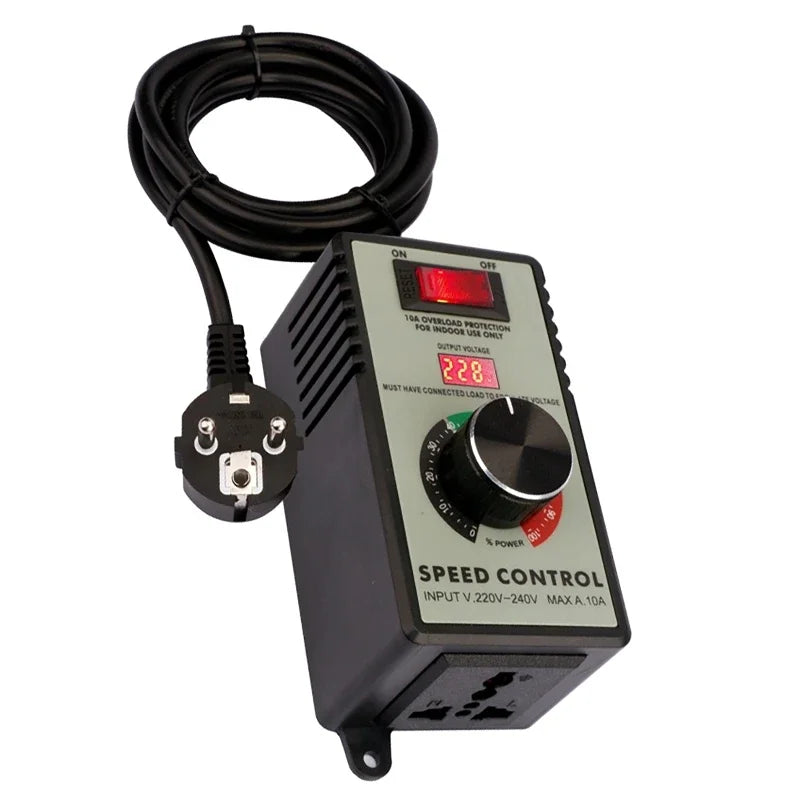 4000W Variable Voltage Speed Controller LED Display | 110V–220V Variable Speed Controller QXL