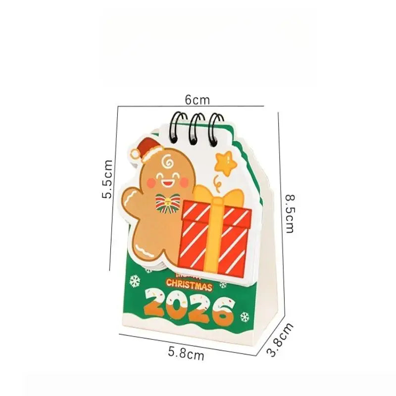 2026 Christmas Desk Calendar | Cute Festive Daily Planner Desk Calendar QXL