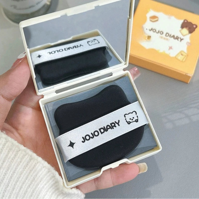 100-Pack Face Oil Blotting Papers with Mirror | Oil Control Oil Blotting Papers QXL 100Pcs with puff set