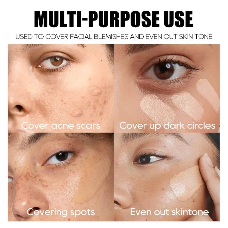 Multi-Color Waterproof Concealer | Full Coverage & Long-Lasting Concealer Makeup QXL