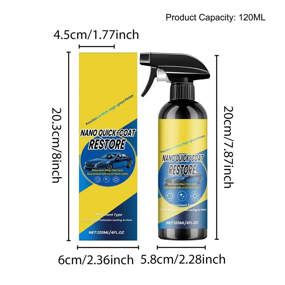 120ml Car Ceramic Coating Spray | Nano Sealant Quick Detailer Car Ceramic Coating Spray QXL 1pcs