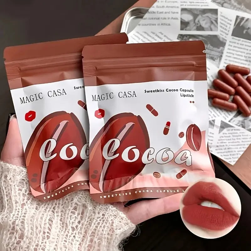 VERONNI 10-Pc Chocolate Mini Matte Velvet Lipstick Set Mini Lipstick Set QXL