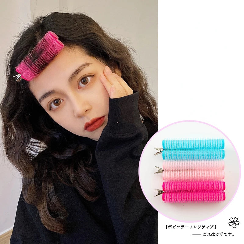 2-Pack Bangs Hair Root Fluffy Clips | Curling Barrel Rollers Hair Curling Clips QXL