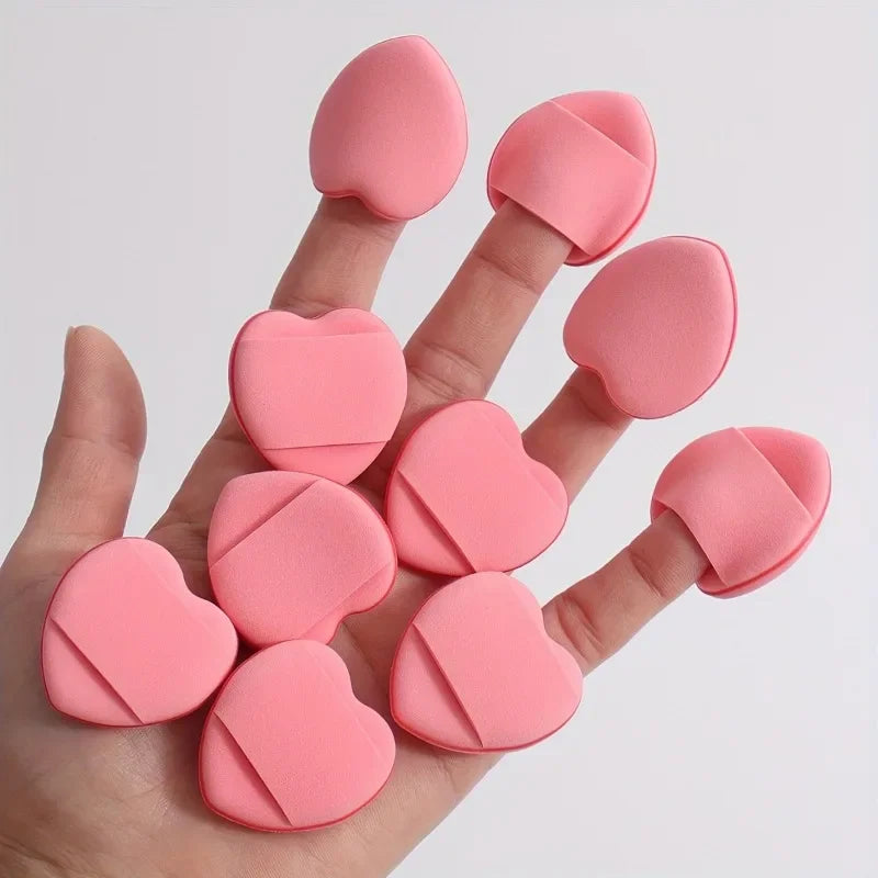 15-Pack Mini Fingertip Thumb Puff Makeup Sponges Latex-Free Makeup Sponge Set QXL