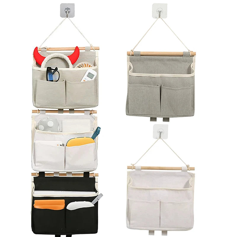 Wall Mounted Hanging Storage Bag | Bedside & Dorm Organizer Hanging Wall Organizer QXL