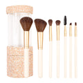 KOSSHOW 6-Piece Portable Makeup Brush Set | Face & Eye Kit Makeup Brush Set QXL WHITE